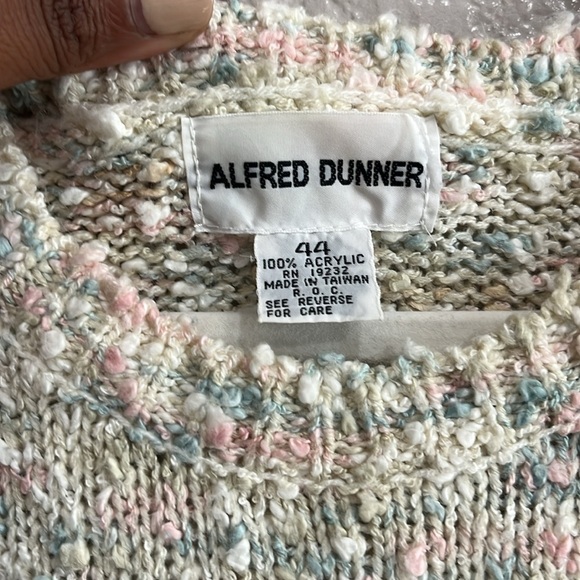 Y2K Vintage Alfred Dunner Sweater Short Sleeve Multi Color Pullover Sz 44 (2X) - Picture 5 of 9